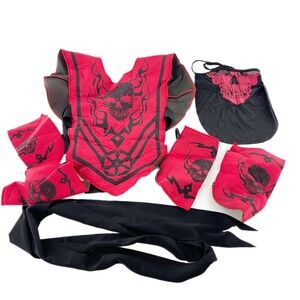 Stealth Ninja Halloween Costume. Sz. Boy's Child XL 14-16 Vest And Guards a